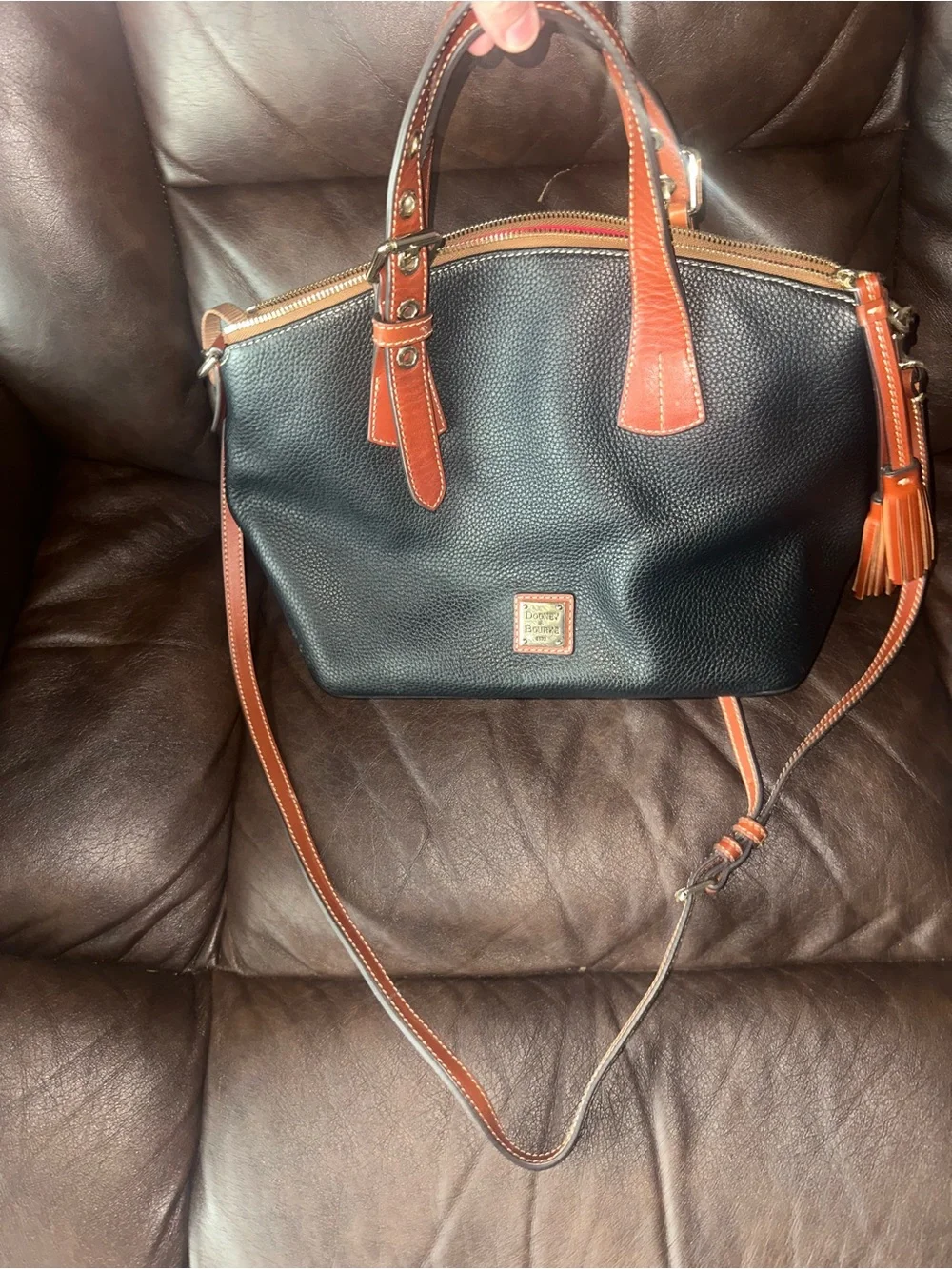 Dooney & Bourke Trina Satchel pebbled black